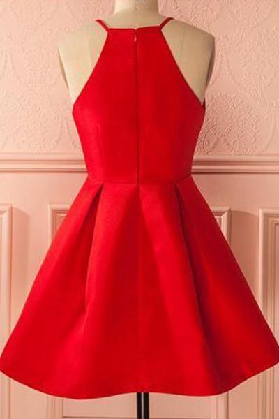 Simple red homecoming dresses online