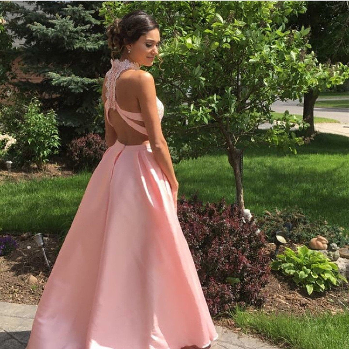 Long pink hotsell formal dresses