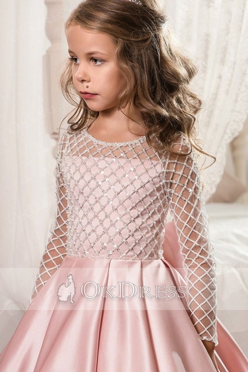 Long sleeve hot sale girls dress