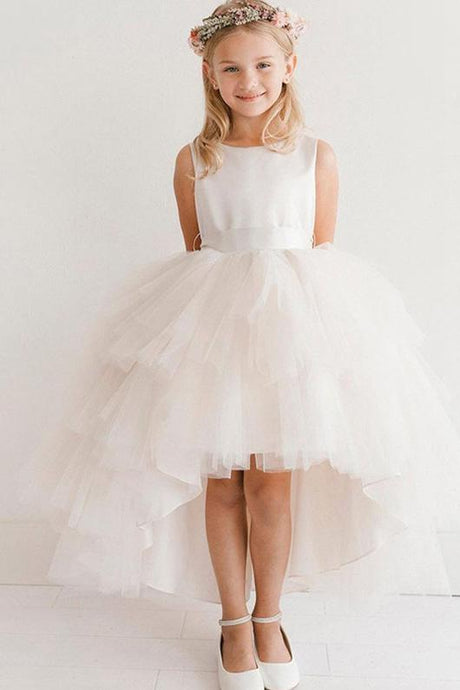 Princess Sleeveless Asymmetrical Flower Girl Dresses